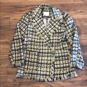 Kate spade Black and Tan tweed blazer